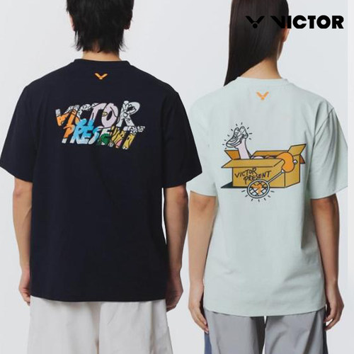 2026春夏新款VICTOR维克多韩国羽毛球服男女同款运动休闲短袖T恤3