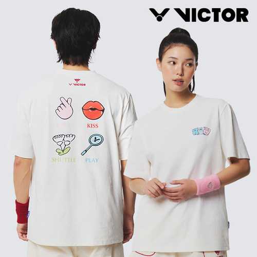 2026春夏新款VICTOR维克多韩国羽毛球服男女同款运动休闲短袖T恤1