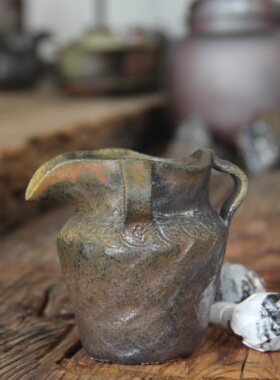 云南建水紫陶公道杯 全手工拉坯茶海红泥柴烧分茶器公杯 篱囿陶舍