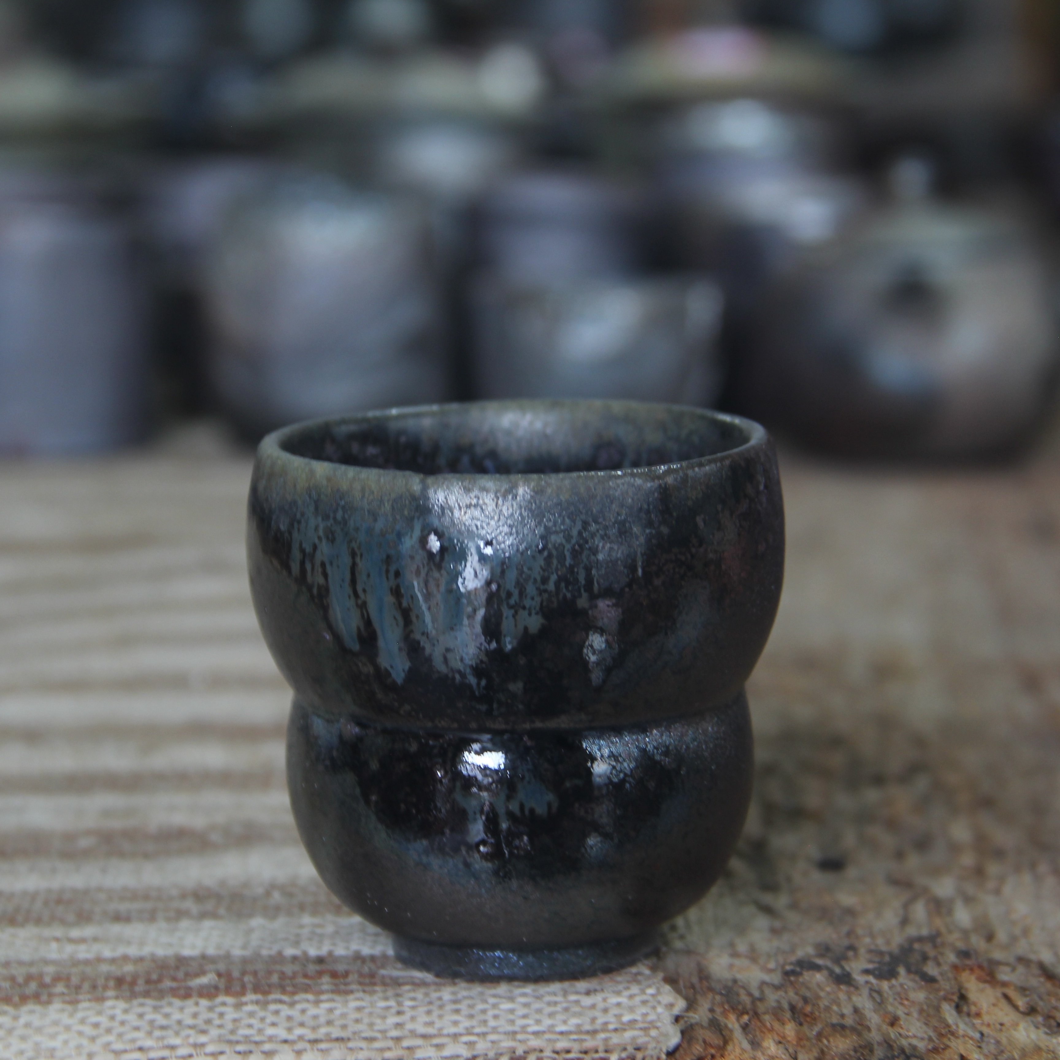 篱囿 听涛 手工拉坯传统柴窑古法烧制云南建水紫陶柴烧彩金茶杯,餐饮具,茶杯,淘宝优惠券,粉丝福利购,淘宝优惠卷