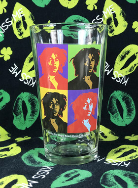美国进口鲍勃马利玻璃随手杯