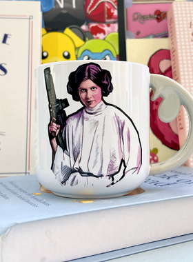 美国星球大战starwars莱娅公主汉索罗情侣杯陶瓷马克杯咖啡杯水杯