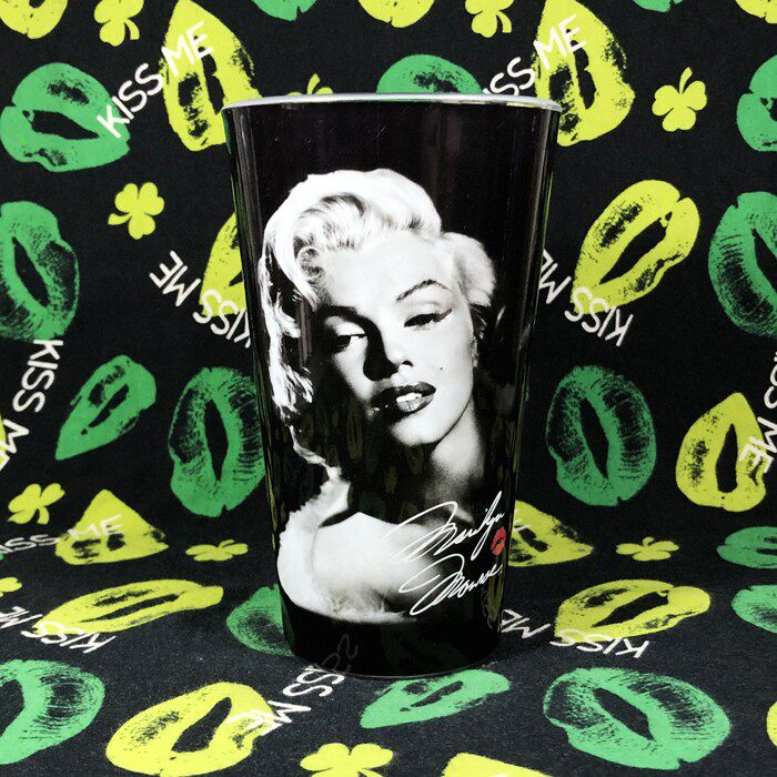 美国进口女神巨星玛丽莲梦露影像黑白复古玻璃水杯随手杯化妆用品