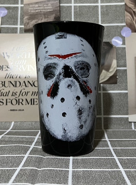 黑色星期五杰森面具玻璃杯水杯