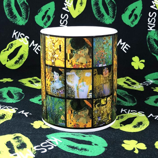 世界名画克里姆特油画吻小资陶瓷马克杯收藏礼物艺术品周边水杯