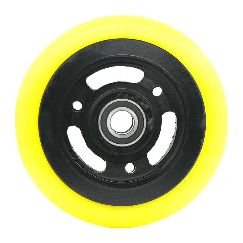 福龙马聚氨酯橡胶轮环卫扫路车轮毂轴承6006rs橡胶轮耐磨损