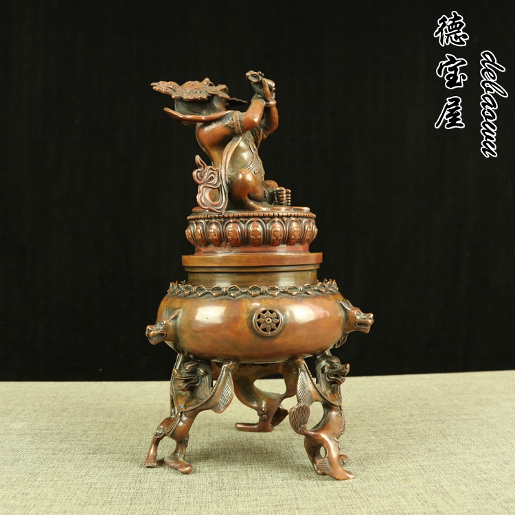 铜香炉空行母熏香炉密宗家用