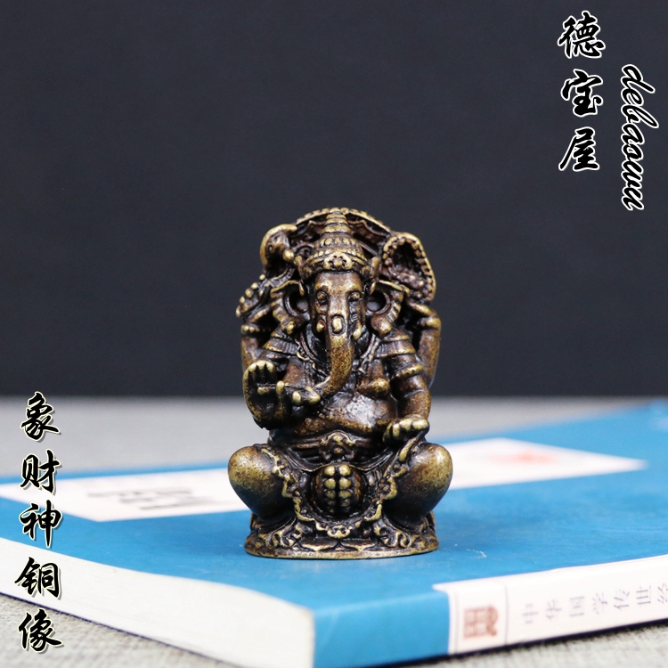 纯铜招财财神像密宗印度铜像