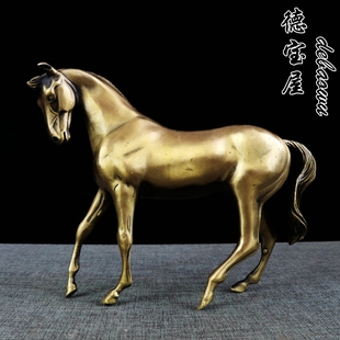 铜马风水摆件纯铜站马摆设马到功成工艺品家居开业礼品装饰品生肖