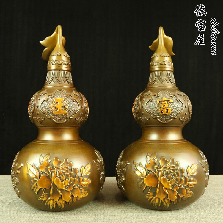 铜招财复古客厅玄关卧室铜葫芦