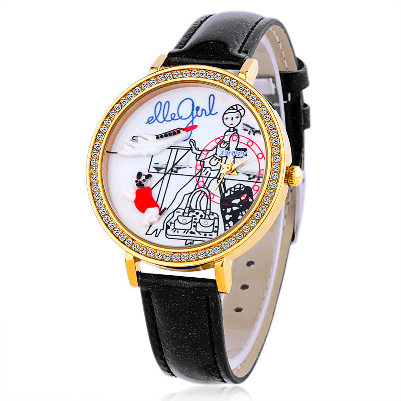 韩国软陶森女系手表学生小清新韩版儿童女孩防水少女可爱复古文艺