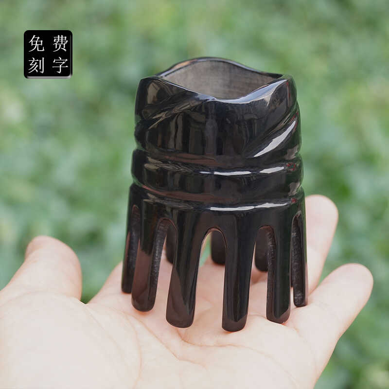 正品牛角梳头部经络梳洗头皮按摩梳子头疗专用圆按摩器天护发刷然