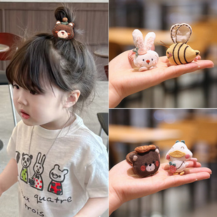 卡通可爱发圈女童头绳扎头发小女孩皮筋不伤发头饰扎马尾公主发绳