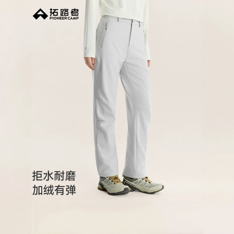 拓路者女秋冬户外加绒保暖软壳裤