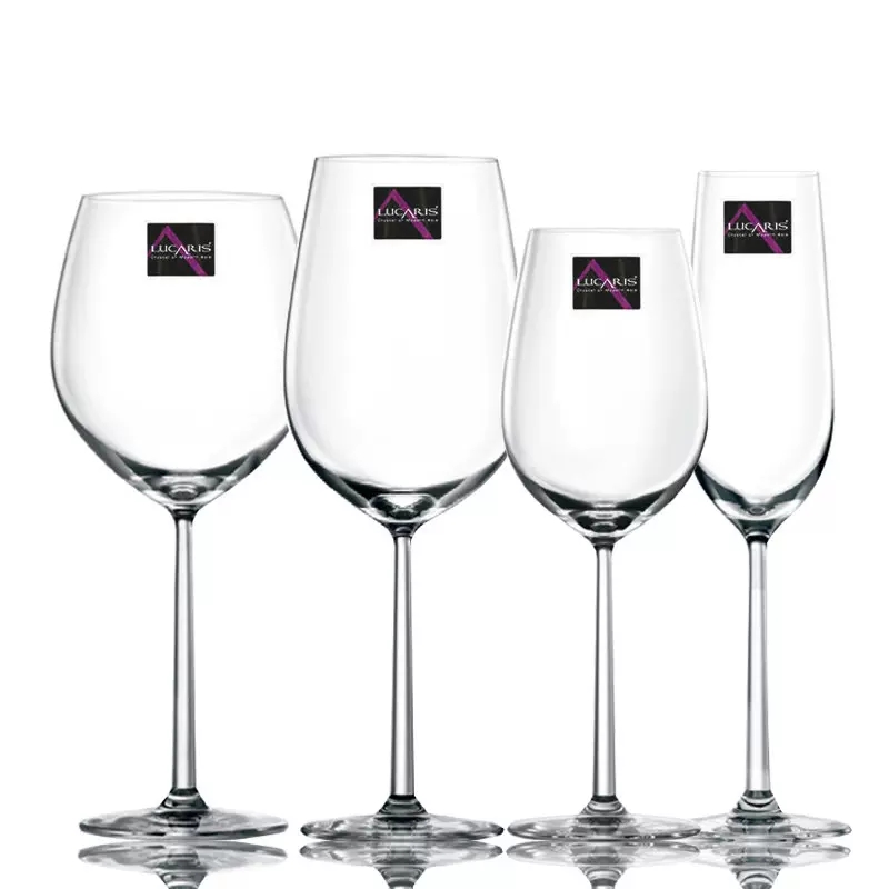 lucaris进口水晶红酒杯优雅修长款高脚葡萄酒杯家用送礼一对杯子