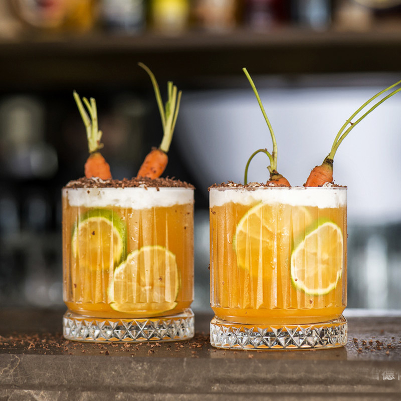 pasabahce玻璃复古刻花威士忌杯