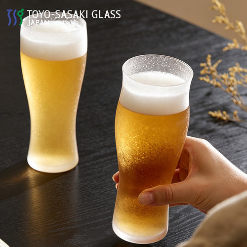 日本进口东洋佐佐木雪花纹啤酒杯