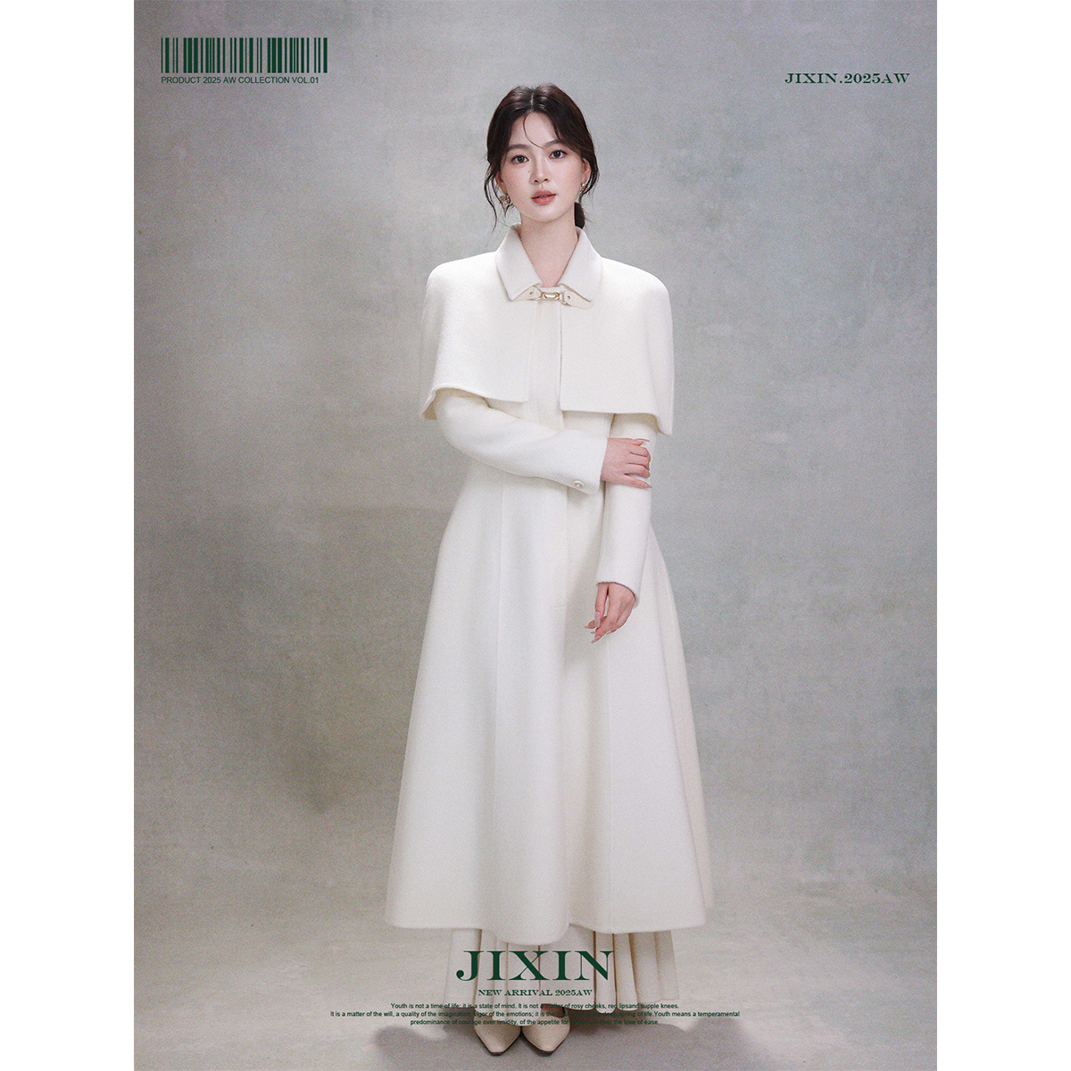 寄信/冬季千金可拆卸披肩斗篷双面呢羊毛大衣女两穿收腰长款外套