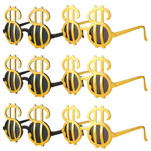 美金眼镜搞怪派对婚礼新年聚会舞会表演恶搞拍照搞笑美元墨镜道具