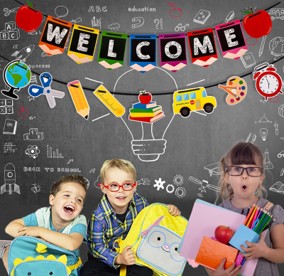 WELCOMEBACKTOSCHOOL字母条幅
