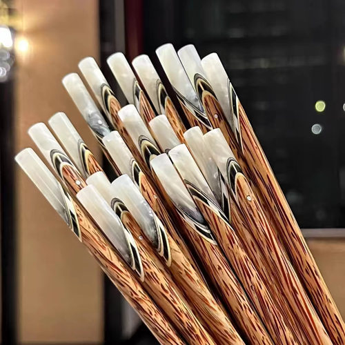 天然牛角椰木筷子越南手工贝壳镶嵌筷子餐厅酒店高档防滑防霉筷子