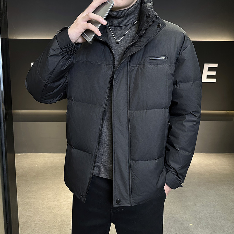 男士秋冬短款立领羽绒服加厚保暖外套时尚韩版潮流面包服外套7785
