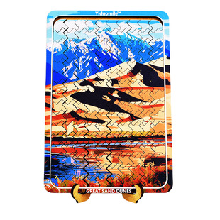 大沙丘152片不规则形状木制难拼图圣诞生日新年礼物休闲益智玩具