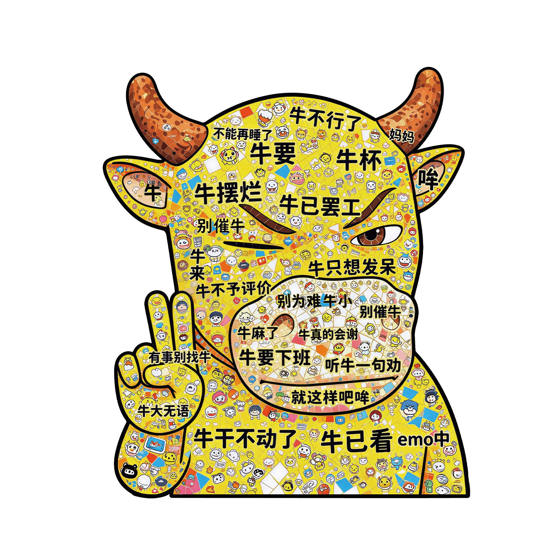 牛来拼图异形高难度木质拼图成人不规则拼板创意手工益智玩具礼物