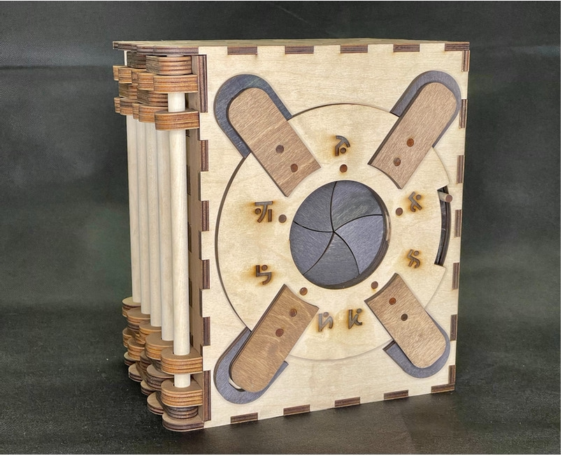 达芬奇密码书烧脑puzzle拼图解密盒十级难度gm同款木质三角形迷宫