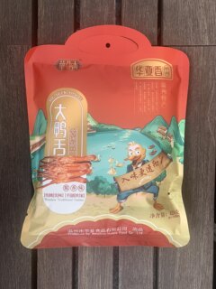 华亚香大鸭舌温州特产 休闲食品428克 办公零食 鸭掌即食原味包装