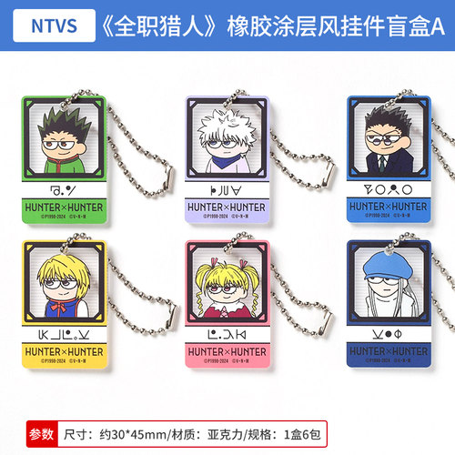 日本正版 全职猎人 TD 橡胶涂层风亚克力钥匙扣挂件盲盒 周边谷子