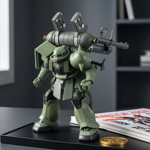 有货 万代 HG 1/144 量产型扎古+大炮 [雷霆宙域 Ver.] 拼装模型