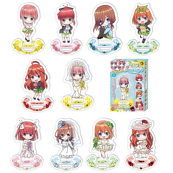 有货 万代食玩 五等分的花嫁64 亚克力立牌 动漫角色周边桌面摆件