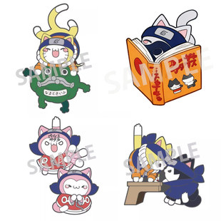 MegaHouse MEGA CAT PROJECT 火影忍喵 徽章系列 佐助樱 周边谷子