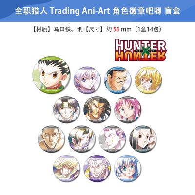 日本正版 全职猎人 Trading Ani-Art 角色徽章吧唧 盲盒 周边谷子