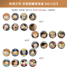 日本正版 排球少年 百面相 徽章吧唧 盲盒 Vol.1/2/3 周边谷子