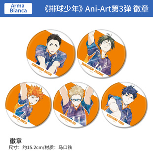 日本正版 AMNIBUS 排球少年 Ani-Art第3弹 徽章 周边谷子