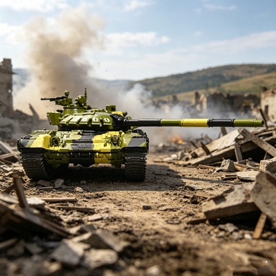 MODIMIO1:43俄罗斯T72B3主战坦克模型合金仿真军事摆件桌面收藏品