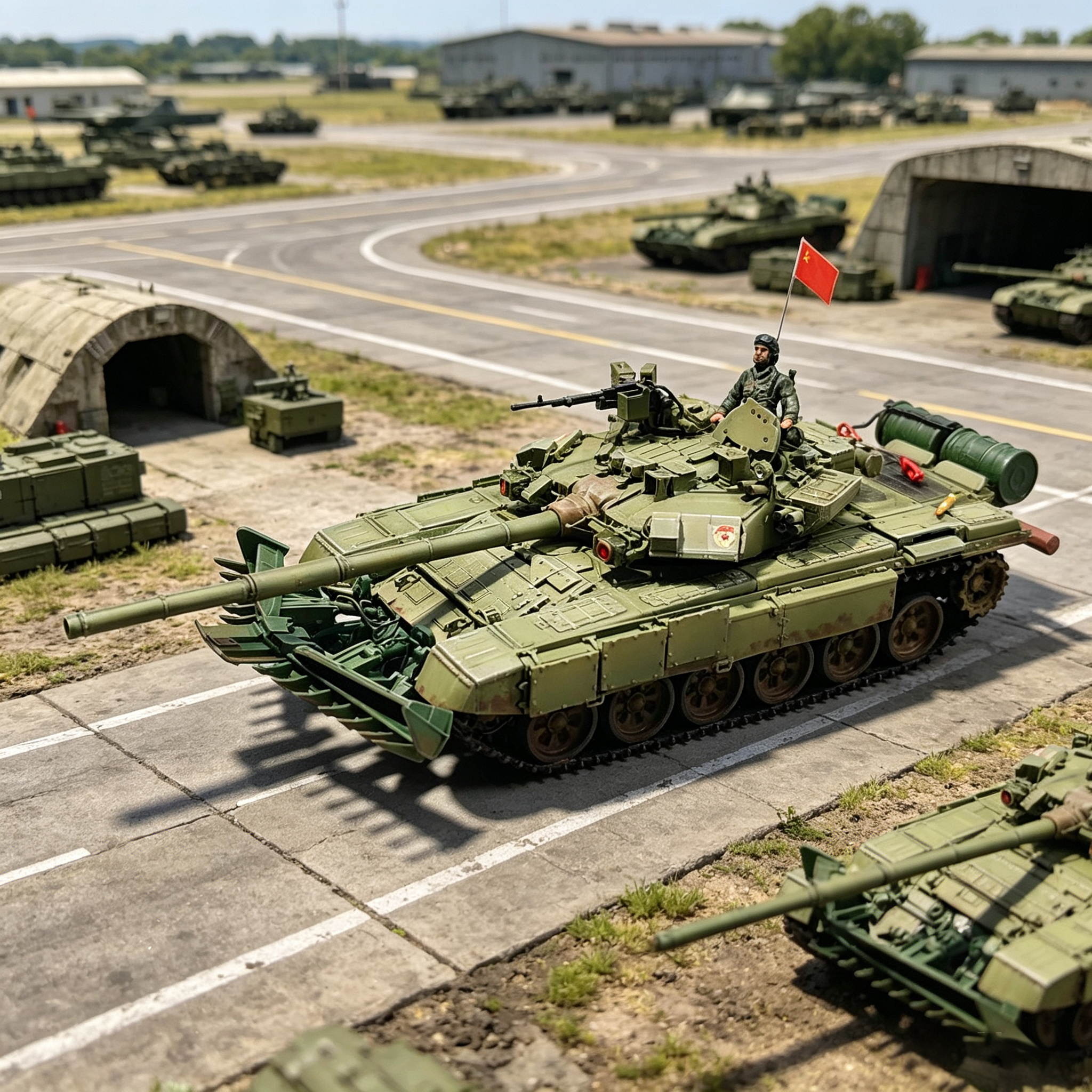 大飞自制成品1:72俄罗斯T-90A主战坦克模型仿真军事微缩艺术场景
