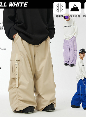 CHILLWHITE新品滑雪工装裤男女宽松防水户外中性百搭时尚os滑雪裤