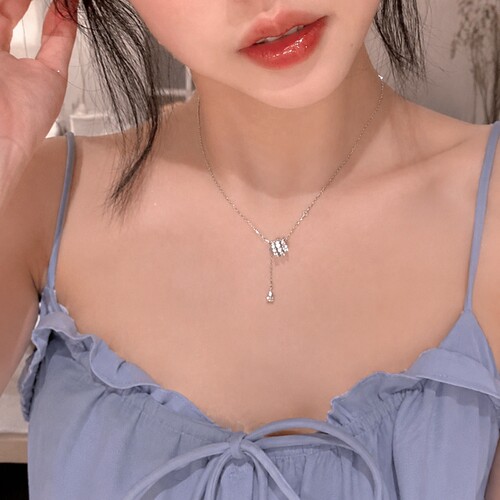 防水防汗不掉色满钻小蛮腰项链