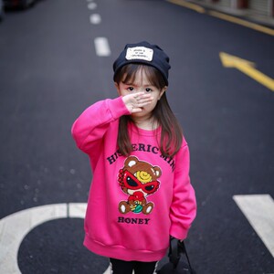 男童女童秋冬加绒加厚时尚卫衣