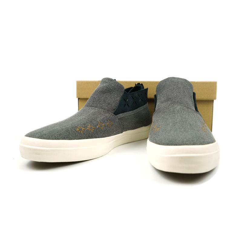 外贸处理潮牌钻石diamond  folk slip on灰色布面男款一脚蹬板鞋