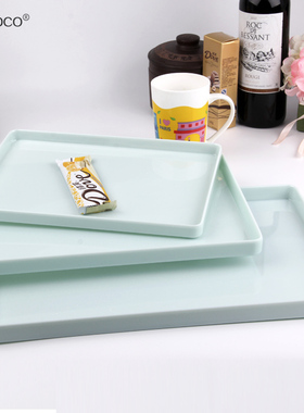 密胺茶盘放杯子的托盘长方形塑料创意家用水果盘客厅现代简约北欧