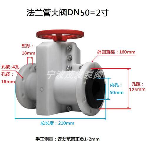 新款PP塑料耐腐蚀管夹阀GJ41X-10S,手动夹管阀胶管阀大口径包邮