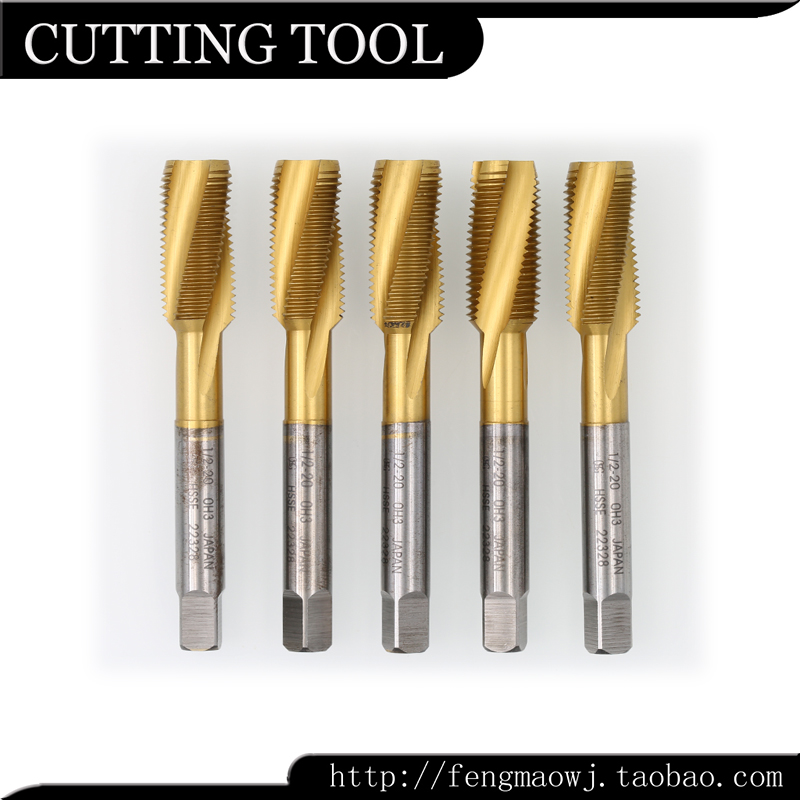 进口二手丝锥日本OSG HSSE OH3 1/2-20牙镀钛半螺旋 机用丝攻盲孔