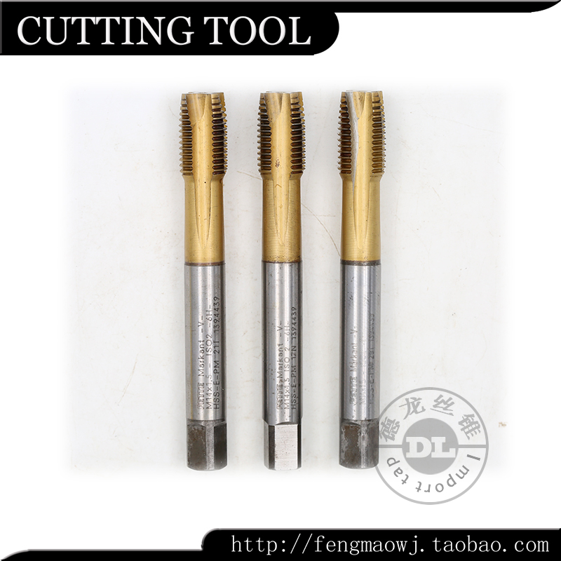 进口二手丝锥德国 HSSE M14X1.5 M14X2 镀钛先端螺尖丝攻机用通孔