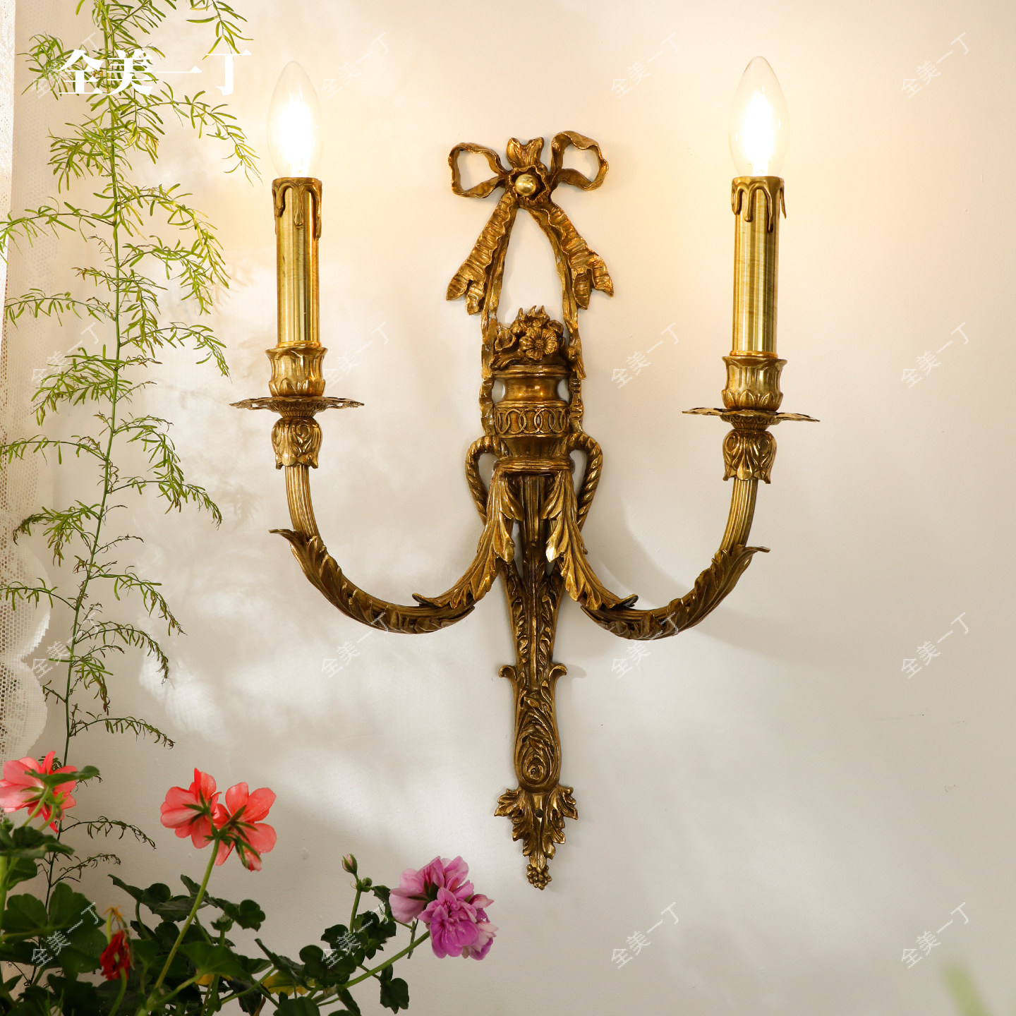 全美一丁 客厅壁灯法式别墅奢华餐厅双头楼梯酒店大气卧室床头灯