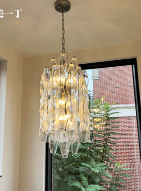 全美一丁法式复古MURANO玻璃南洋中古客厅穆拉诺楼梯客厅餐厅吊灯