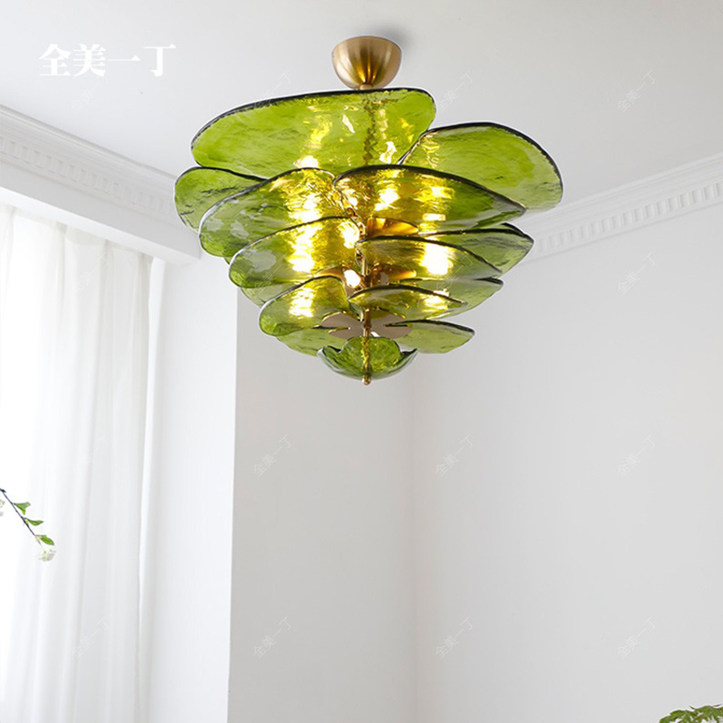 全美一丁 意大利卧室吊灯法式复古书房客厅吊灯餐厅灯美式玻璃灯,家装灯饰光源,客厅吊灯,淘宝优惠券,粉丝福利购,淘宝优惠卷